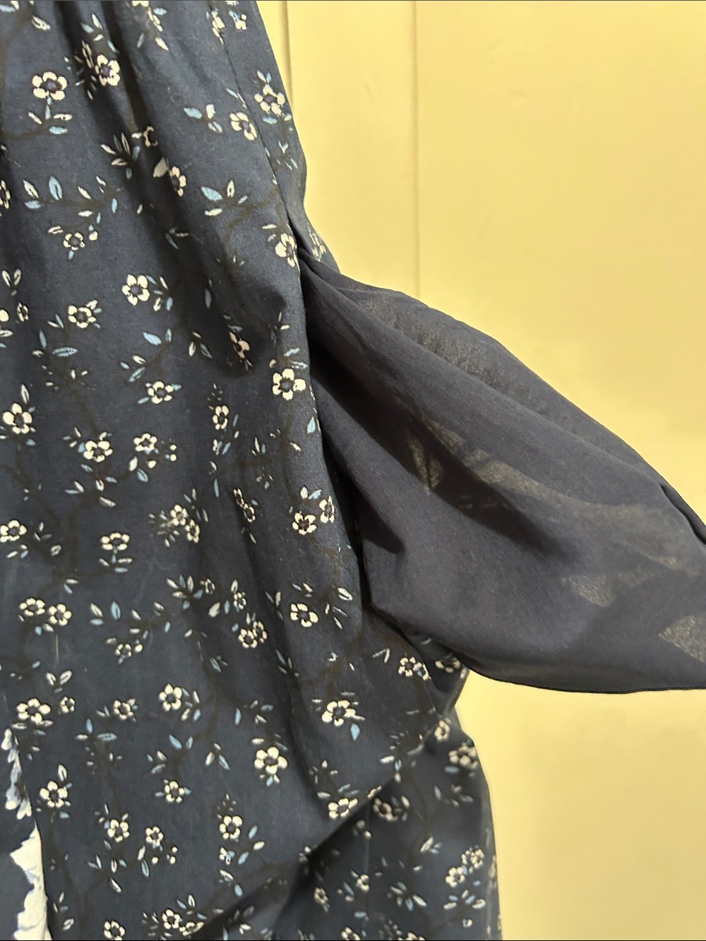 kate spade Navy Blue Floral Sleeveless V-Neck Dress - Picture 8 of 9